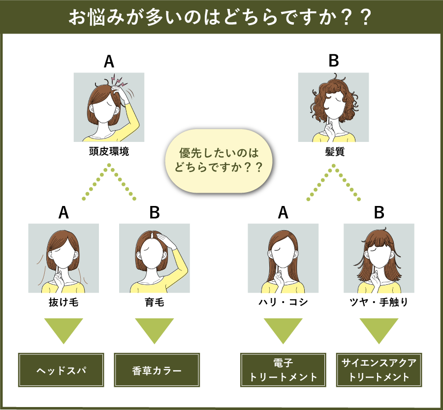 ヘアケア診断 チャート
